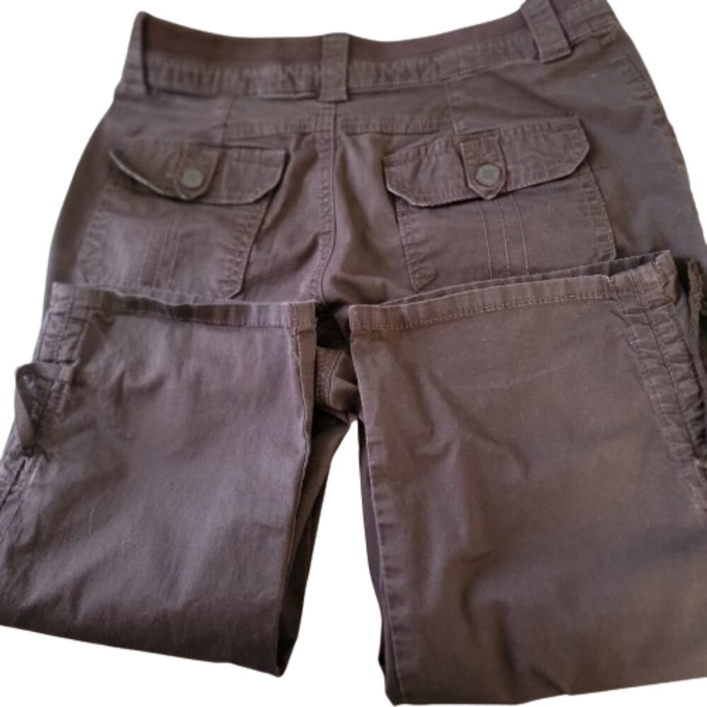 LEE Women's Easy Fit Capris Brown Stretch Denim Size 8 Medium - Picture 12 of 16